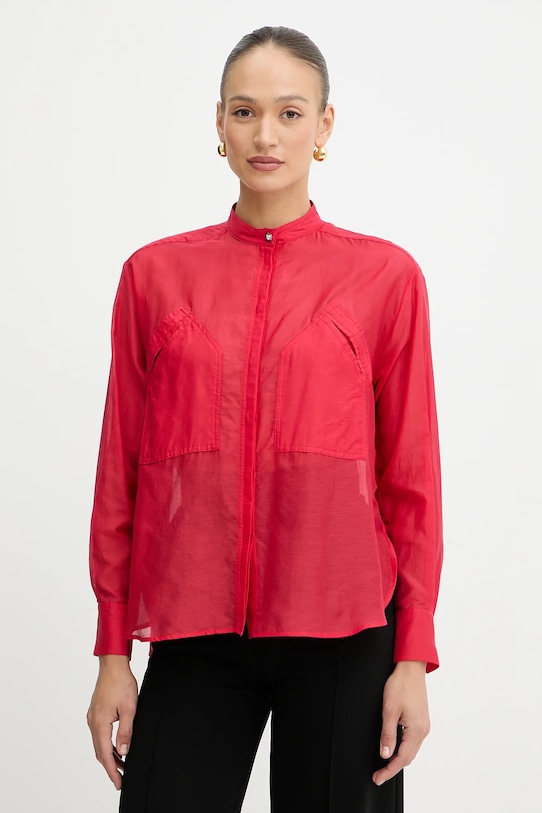 Рубашка с добавлением шелка Pinko, красный 
Рубашка с добавлением шелка Pinko, красный