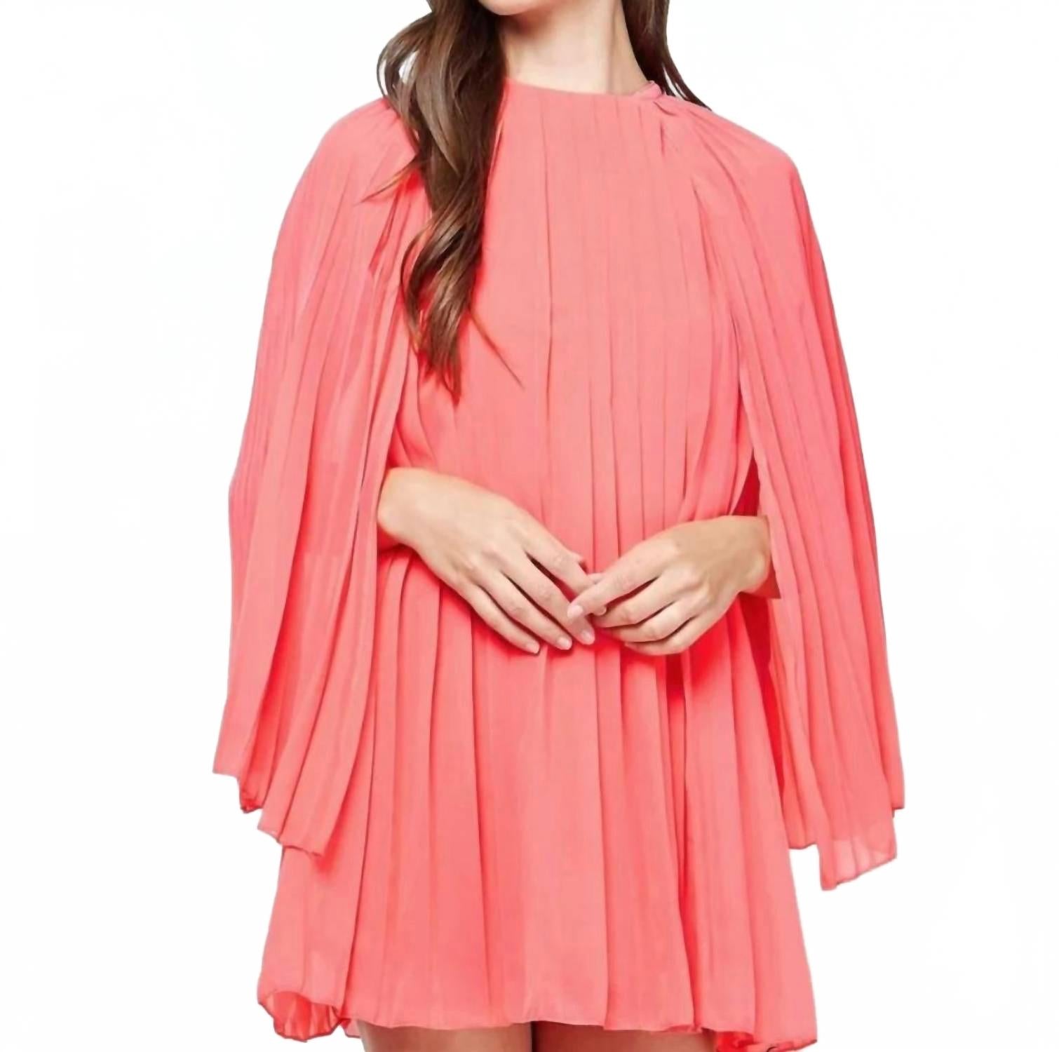 Мини-платье Destiny с плиссированной накидкой в коралловом цвете Strut & Bolt
Мини-платье Destiny с плиссированной накидкой в коралловом цвете Strut & Bolt