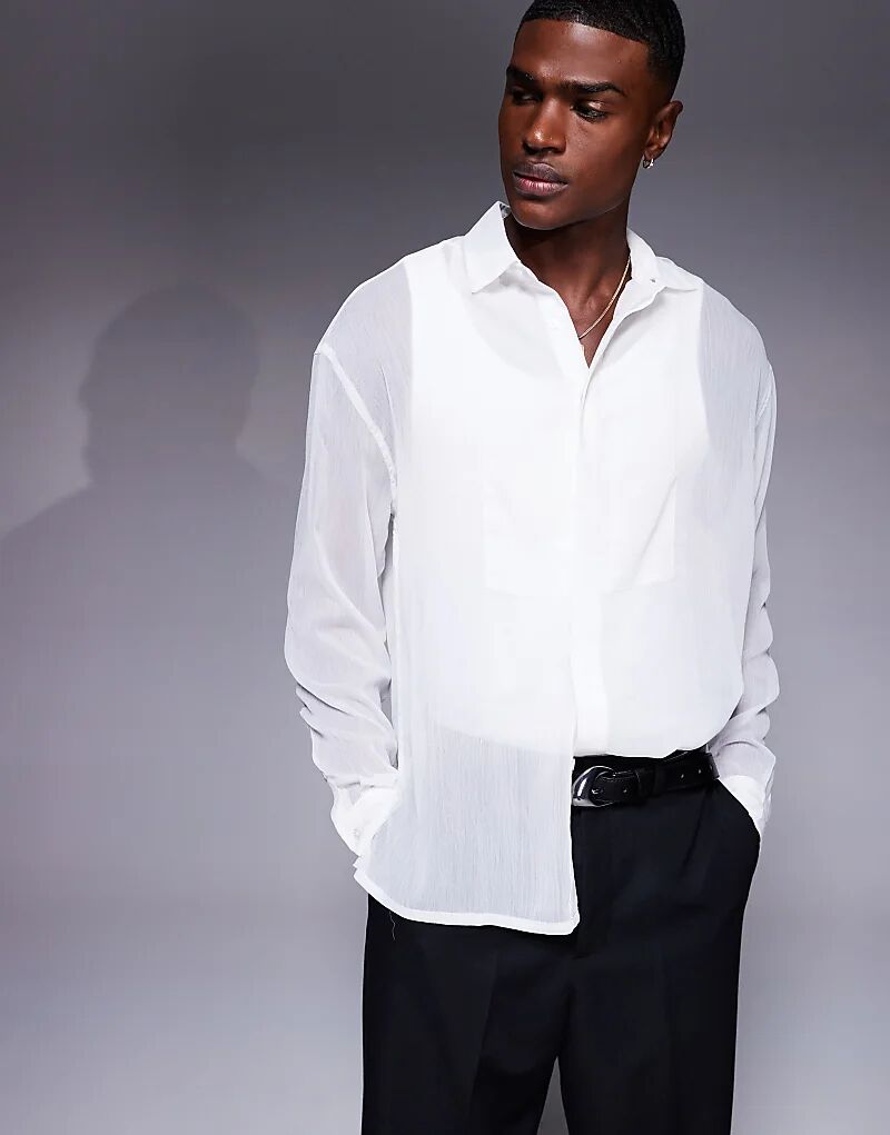 Рубашка свободного кроя из органзы в стиле 90-х годов ASOS DESIGN белого цвета с нагрудником
Рубашка свободного кроя из органзы в стиле 90-х годов ASOS DESIGN белого цвета с нагрудником