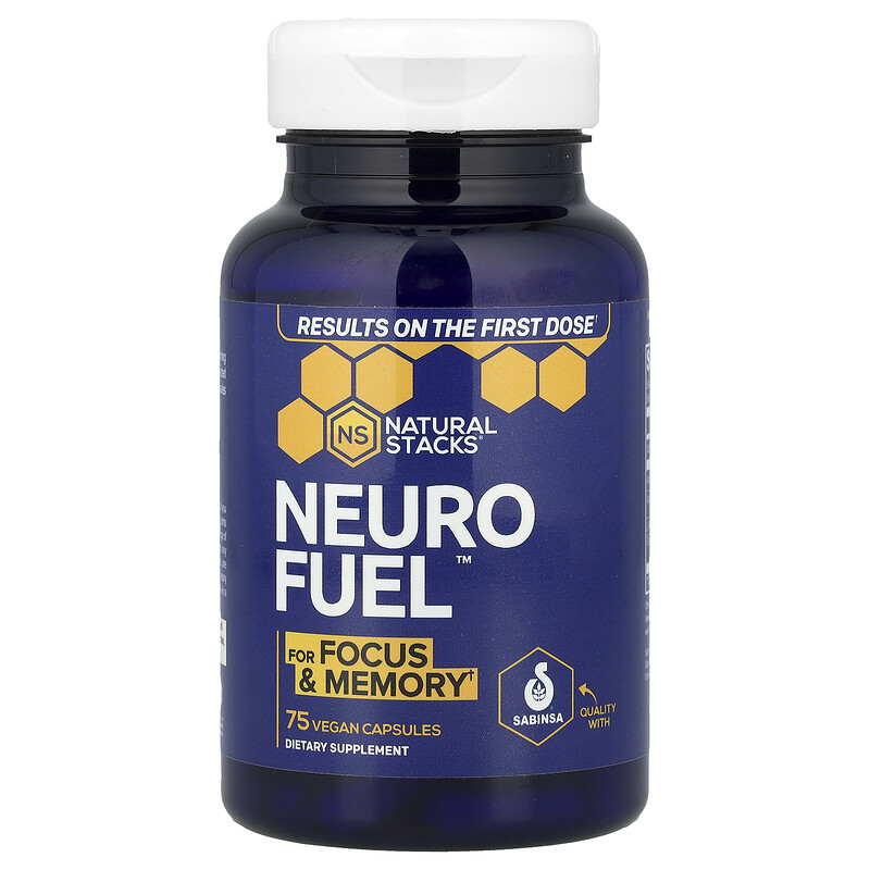 Natural Stacks, Neuro Fuel , 75 веганских капсул
Natural Stacks, Neuro Fuel , 75 веганских капсул