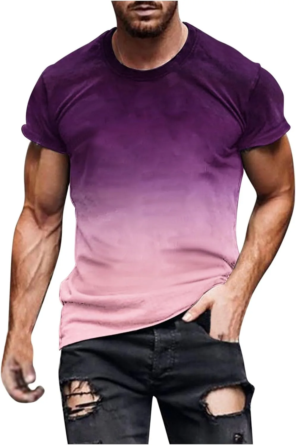 Мужская летняя футболка с градиентом
Мужская летняя футболка с градиентом