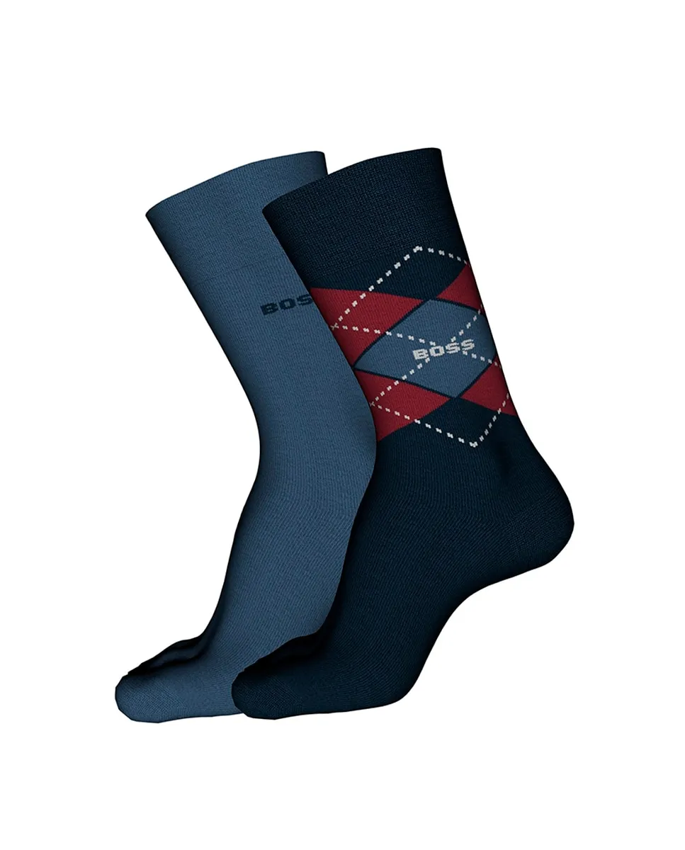 Набор из двух мужских носков черного цвета, универсальный размер Boss
Набор из двух мужских носков черного цвета, универсальный размер Boss