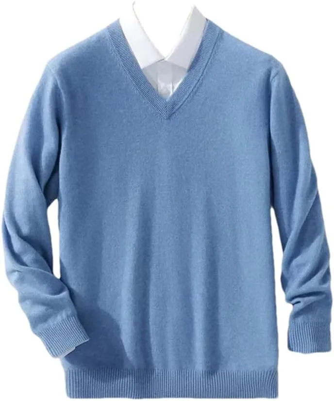 Мужской свитер V-образным вырезом из кашемира
Мужской свитер V-образным вырезом из кашемира