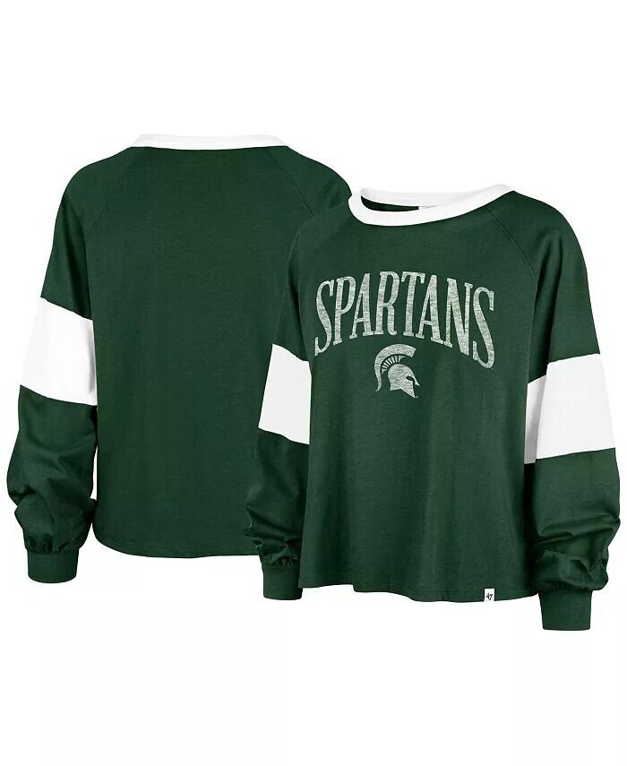 Женская зеленая рваная футболка с длинными рукавами Michigan State Spartans Upside Rhea Raglan '47 Brand
Женская зеленая рваная футболка с длинными рукавами Michigan State Spartans Upside Rhea Raglan '47 Brand