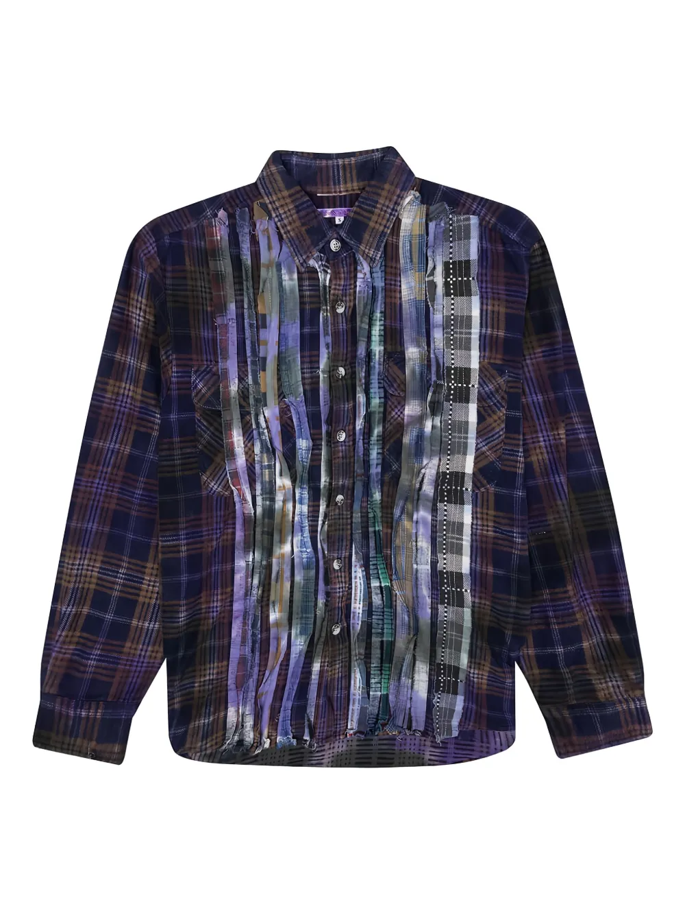 Рубашка в клетку с лентами Needles, фиолетовый 
Рубашка в клетку с лентами Needles, фиолетовый
