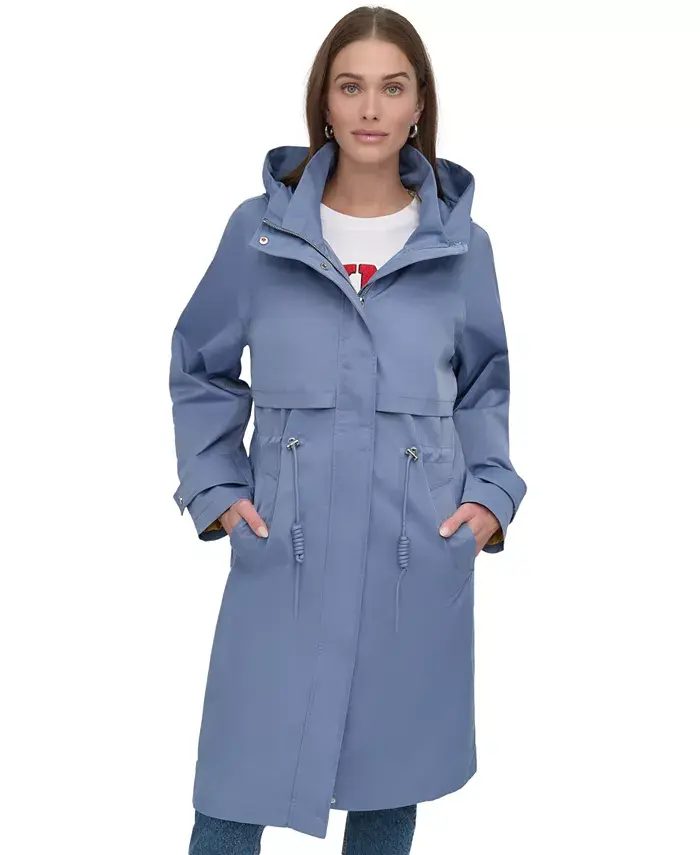 Женская длинная анорак-куртка с капюшоном на молнии DKNY, синий
Женская длинная анорак-куртка с капюшоном на молнии DKNY, синий