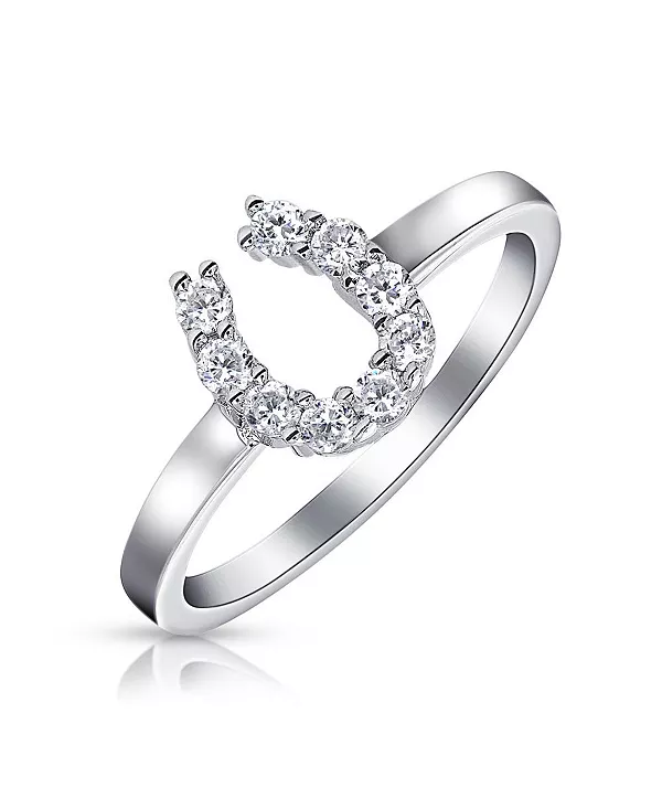 Кольцо с подковой в виде лошади и девушки-ковбоя, серебро 925 пробы, с подвеской в виде кубического циркония и паве из фианита Bling Jewelry, clear
Кольцо с подковой в виде лошади и девушки-ковбоя, серебро 925 пробы, с подвеской в виде кубического циркония и паве из фианита Bling Jewelry, clear