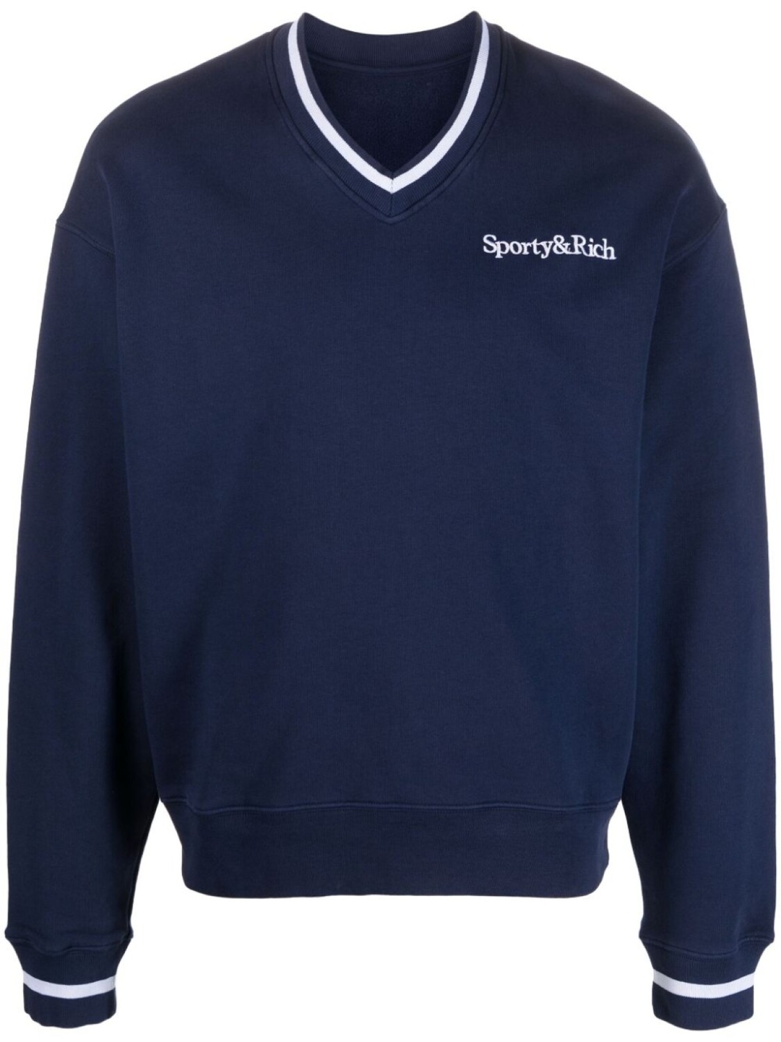 Sporty & Rich джемпер с V-образным вырезом и вышитым логотипом, синий
Sporty & Rich джемпер с V-образным вырезом и вышитым логотипом, синий