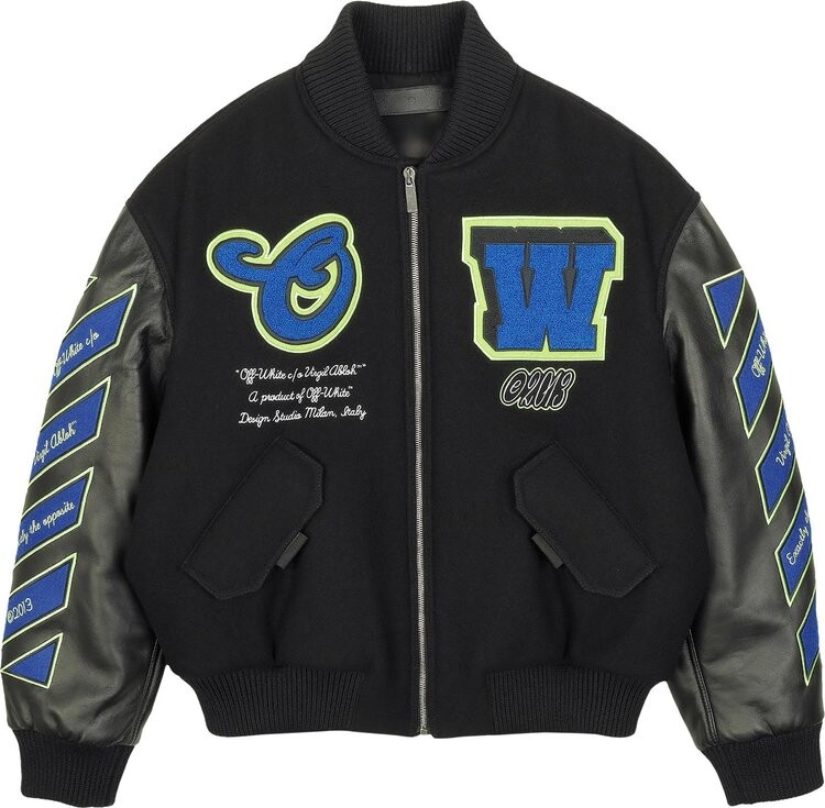 Бомбер Off-White Hammer Leather Over Bomber 'Black/Blue', черный
Бомбер Off-White Hammer Leather Over Bomber 'Black/Blue', черный