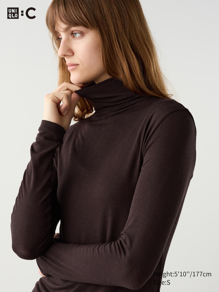 Очень теплая футболка из смеси кашемира heattech с высоким воротом Uniqlo, цвет 39 коричневый
Очень теплая футболка из смеси кашемира heattech с высоким воротом Uniqlo, цвет 39 коричневый