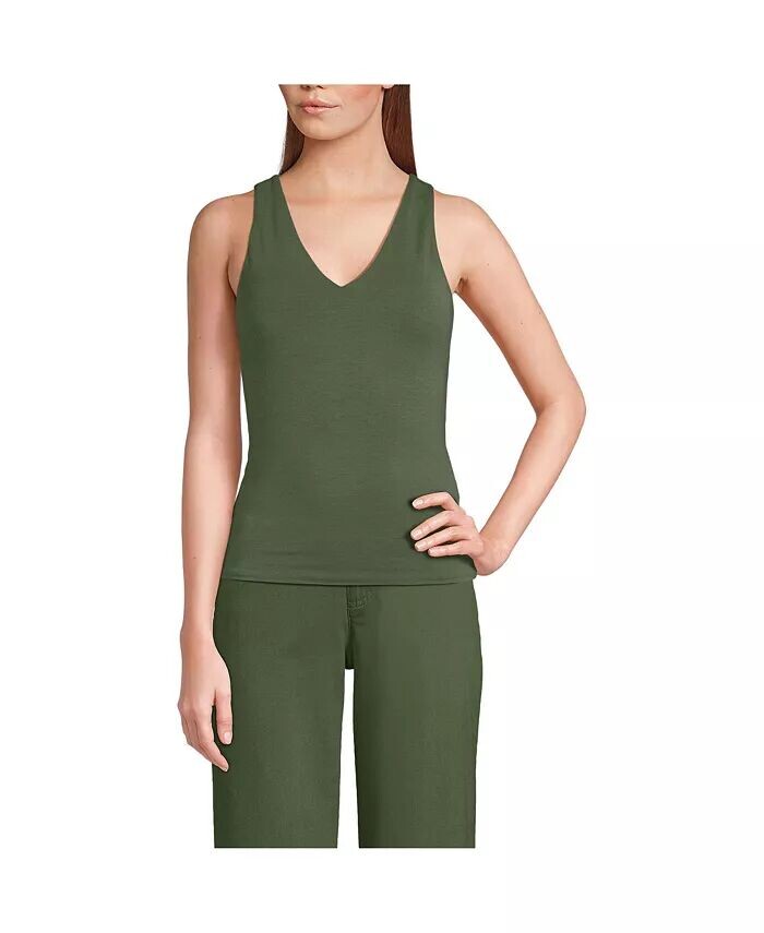 Женская узкая майка на бретелях Lands' End, зеленый
Женская узкая майка на бретелях Lands' End, зеленый