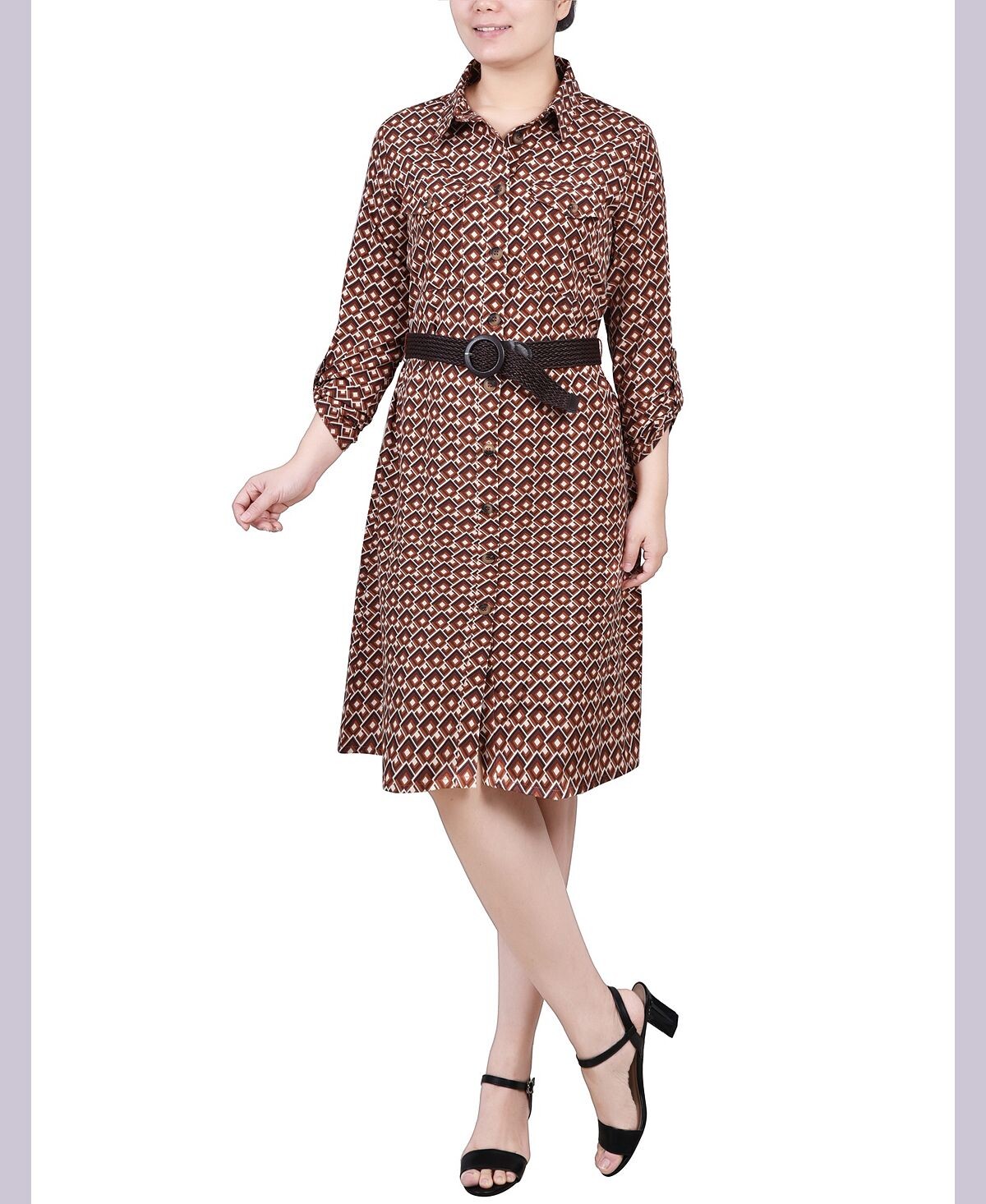 Платье-рубашка petite с отворотами на рукавах 3/4 NY Collection, мульти
Платье-рубашка petite с отворотами на рукавах 3/4 NY Collection, мульти