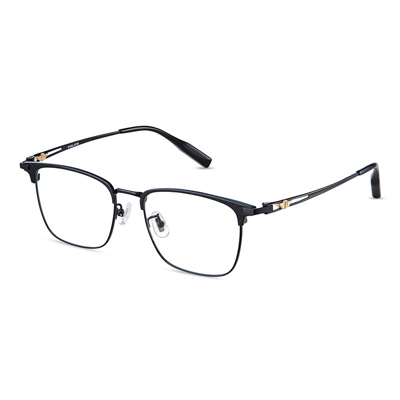 Police Титановая бровевая оправа для очков унисекс золото, VPLP74K-01KM/Light Deep Gunmetal Frame 
Police Титановая бровевая оправа для очков унисекс золото, VPLP74K-01KM/Light Deep Gunmetal Frame