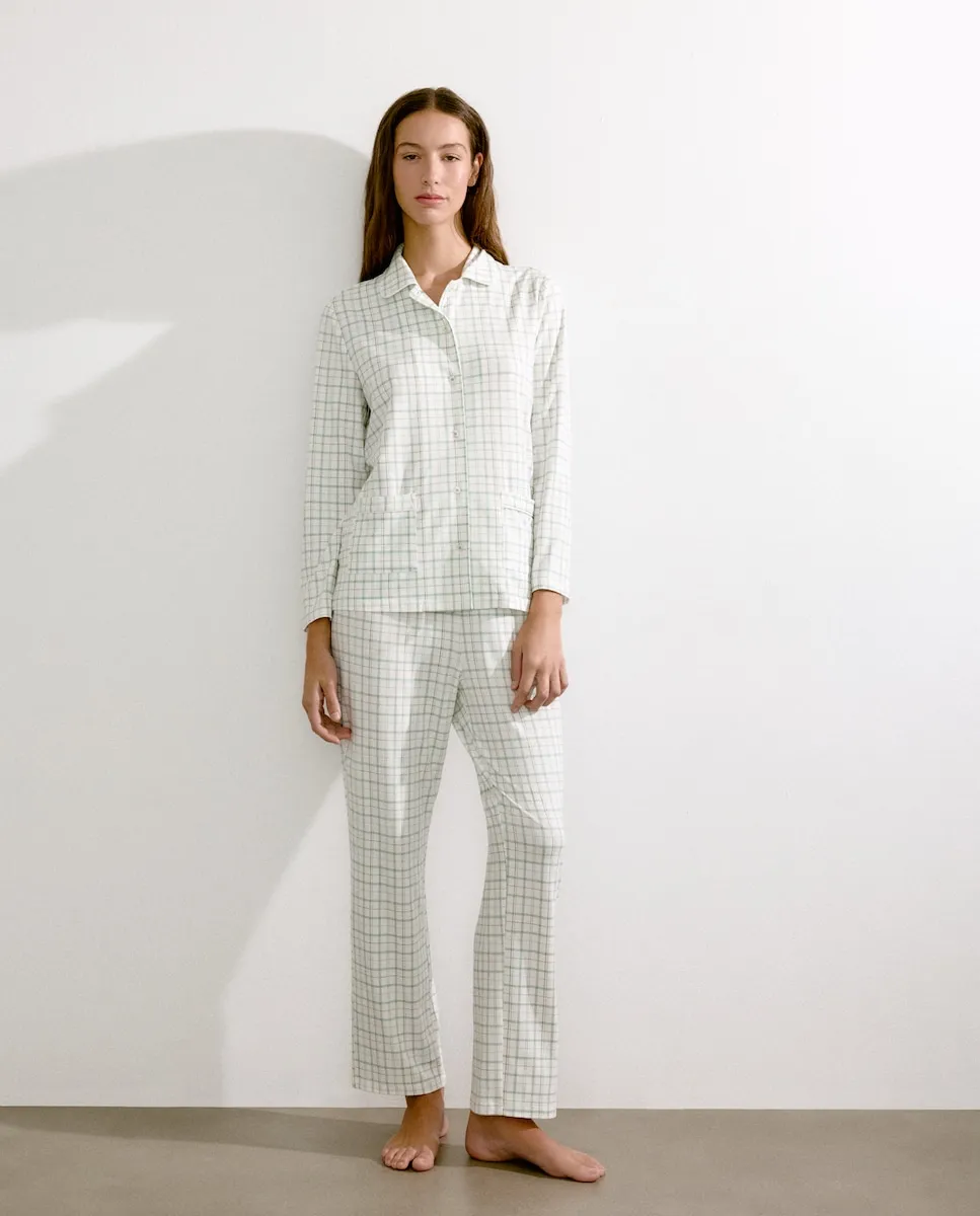 Женская пижама-рубашка в клетку Énfasis, светло-зеленый
Женская пижама-рубашка в клетку Énfasis, светло-зеленый