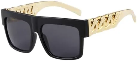 Большие солнцезащитные очки в стиле хип-хоп для мужчин и женщин, с плоской верхней частью, ретро-квадратные, черные, с золотой пластиковой цепочкой MTZJH, C3
Большие солнцезащитные очки в стиле хип-хоп для мужчин и женщин, с плоской верхней частью, ретро-квадратные, черные, с золотой пластиковой цепочкой MTZJH, C3