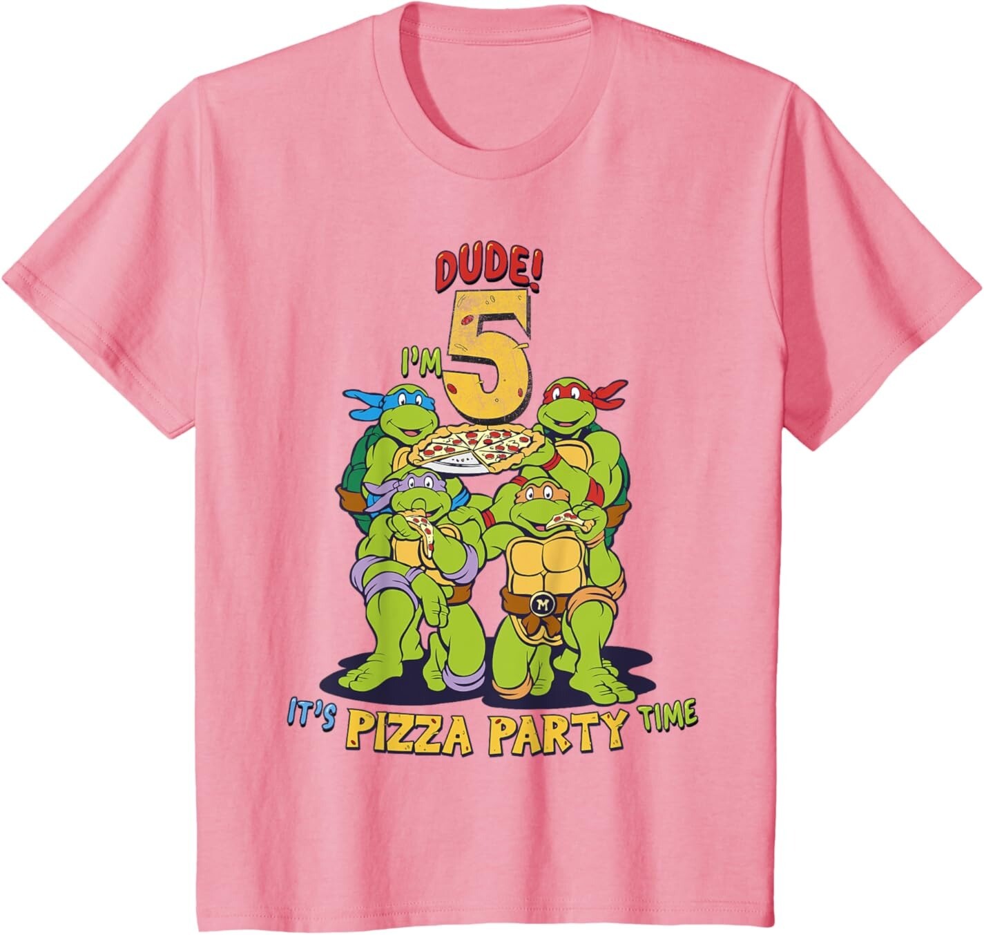 Футболка для подростков Teenage Mutant Ninja Turtles I'm 5 Dude Pizza Birthday Party, розовый
Футболка для подростков Teenage Mutant Ninja Turtles I'm 5 Dude Pizza Birthday Party, розовый