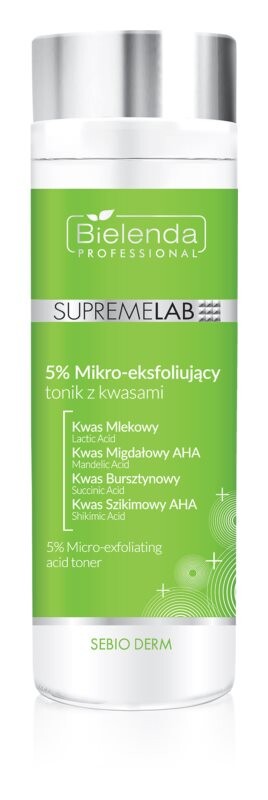 5% микроотшелушивающий тоник с кислотами Bielenda Professional Supremelab Sebio Derm
5% микроотшелушивающий тоник с кислотами Bielenda Professional Supremelab Sebio Derm