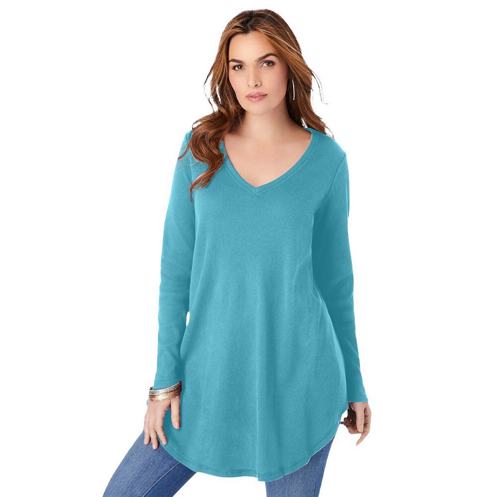 Женская термотуника больших размеров с v-образным вырезом Roaman's, цвет Soft Turquoise
Женская термотуника больших размеров с v-образным вырезом Roaman's, цвет Soft Turquoise