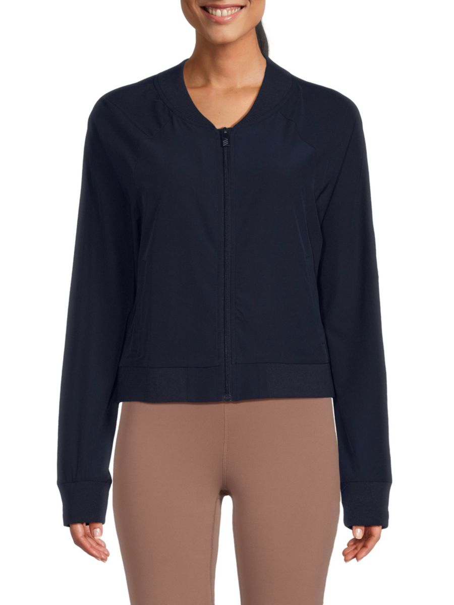 Однотонная куртка-бомбер Andrew Marc Sport, цвет Ink 
Однотонная куртка-бомбер Andrew Marc Sport, цвет Ink