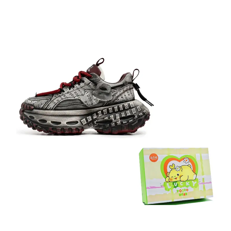 Budding Bear Серо-красные мужские дышащие устойчивые к истиранию низкие массивные кроссовки для увеличения роста, цвет Gray Red
Budding Bear Серо-красные мужские дышащие устойчивые к истиранию низкие массивные кроссовки для увеличения роста, цвет Gray Red