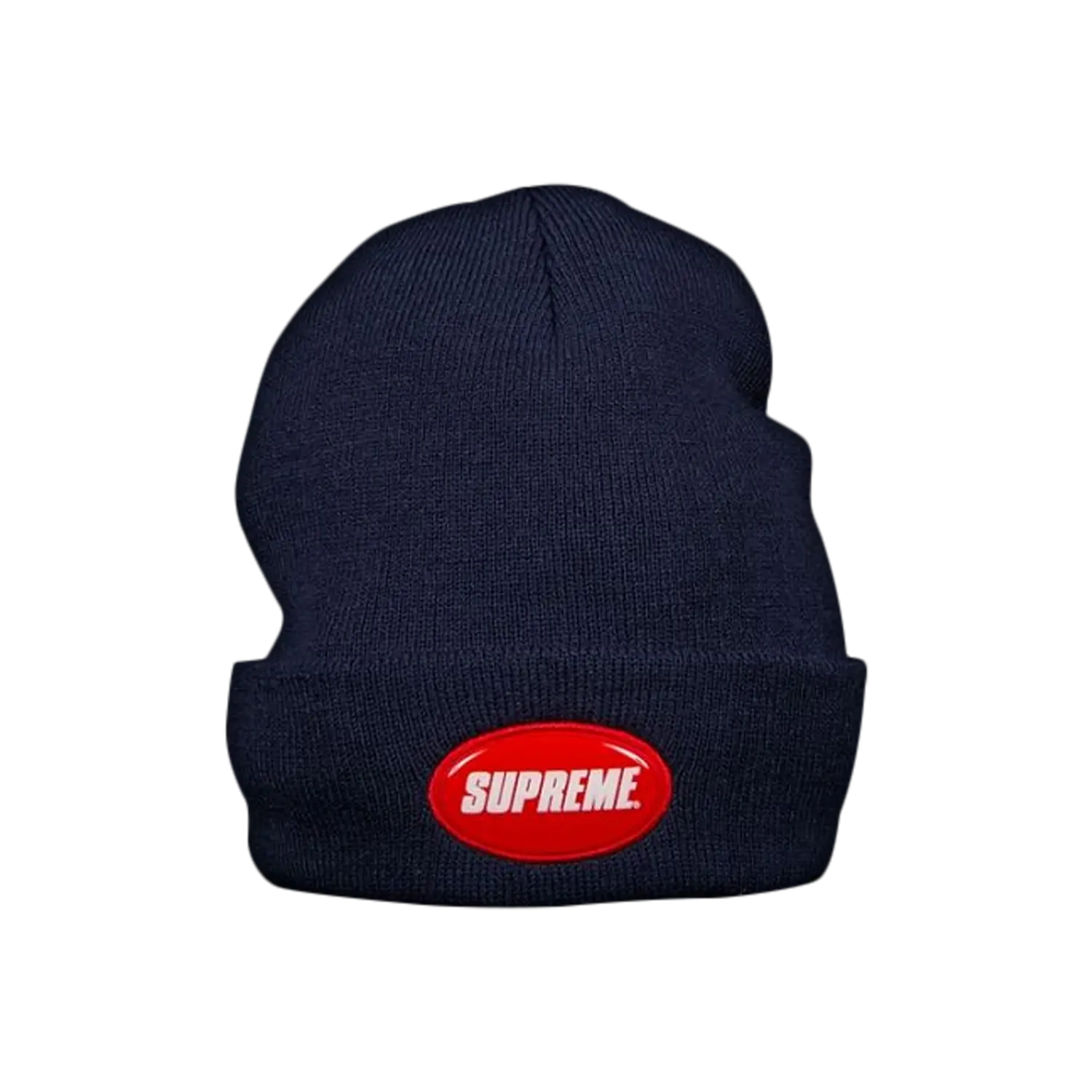 Шапка-бини Supreme с резиновыми нашивками, темно-синяя
Шапка-бини Supreme с резиновыми нашивками, темно-синяя