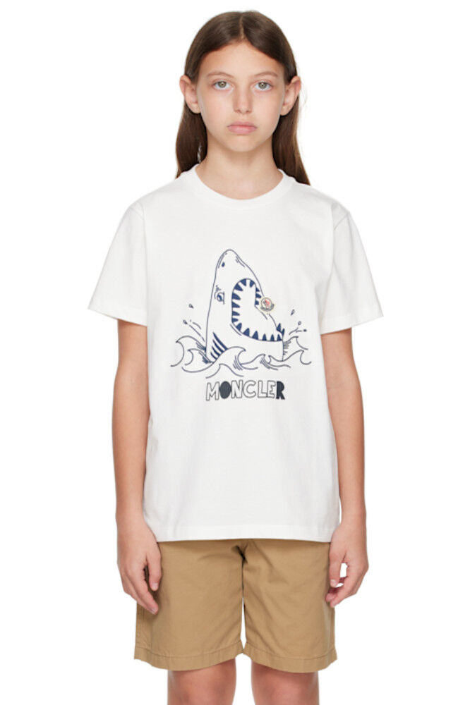 Футболка из хлопка с вышитым мотивом акулы для больших детей белого цвета Moncler Enfant
Футболка из хлопка с вышитым мотивом акулы для больших детей белого цвета Moncler Enfant