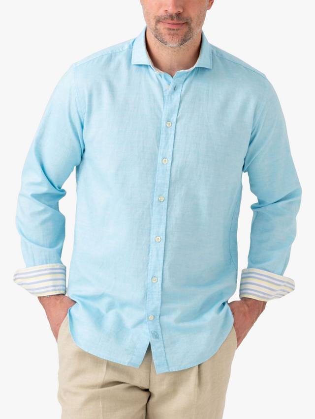 Хлопковая рубашка с льняной примесью Regular Fit KOY, Turquoise
Хлопковая рубашка с льняной примесью Regular Fit KOY, Turquoise