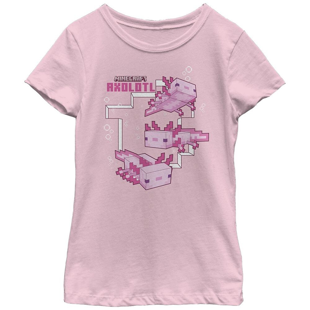 Розовая футболка с рисунком аксолотля для девочек Minecraft, розовый
Розовая футболка с рисунком аксолотля для девочек Minecraft, розовый