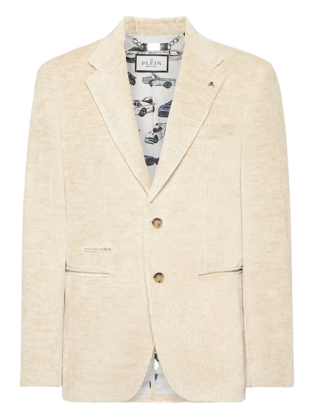 Вельветовый блейзер с вышитыми деталями Philipp Plein, нейтральный
Вельветовый блейзер с вышитыми деталями Philipp Plein, нейтральный