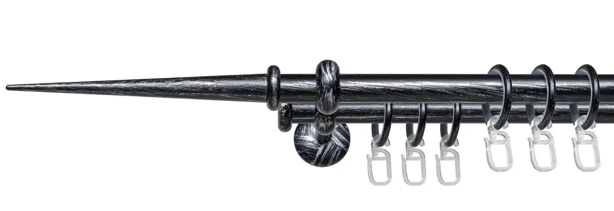 Карниз для штор Liedeco "Esp Spitze", 2 направляющих, фиксированного размера, 2 направляющих фиксированного размера Ø 16 мм 160 см, Ø16мм, цвет schwarz-silber
Карниз для штор Liedeco "Esp Spitze", 2 направляющих, фиксированного размера, 2 направляющих фиксированного размера Ø 16 мм 160 см, Ø16мм, цвет schwarz-silber