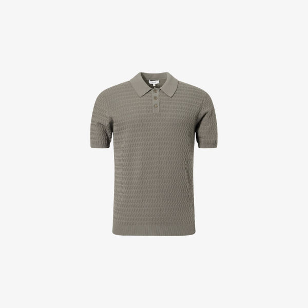 Поло Arne из хлопкового трикотажа с фактурой волны, зеленый
Поло Arne из хлопкового трикотажа с фактурой волны, зеленый