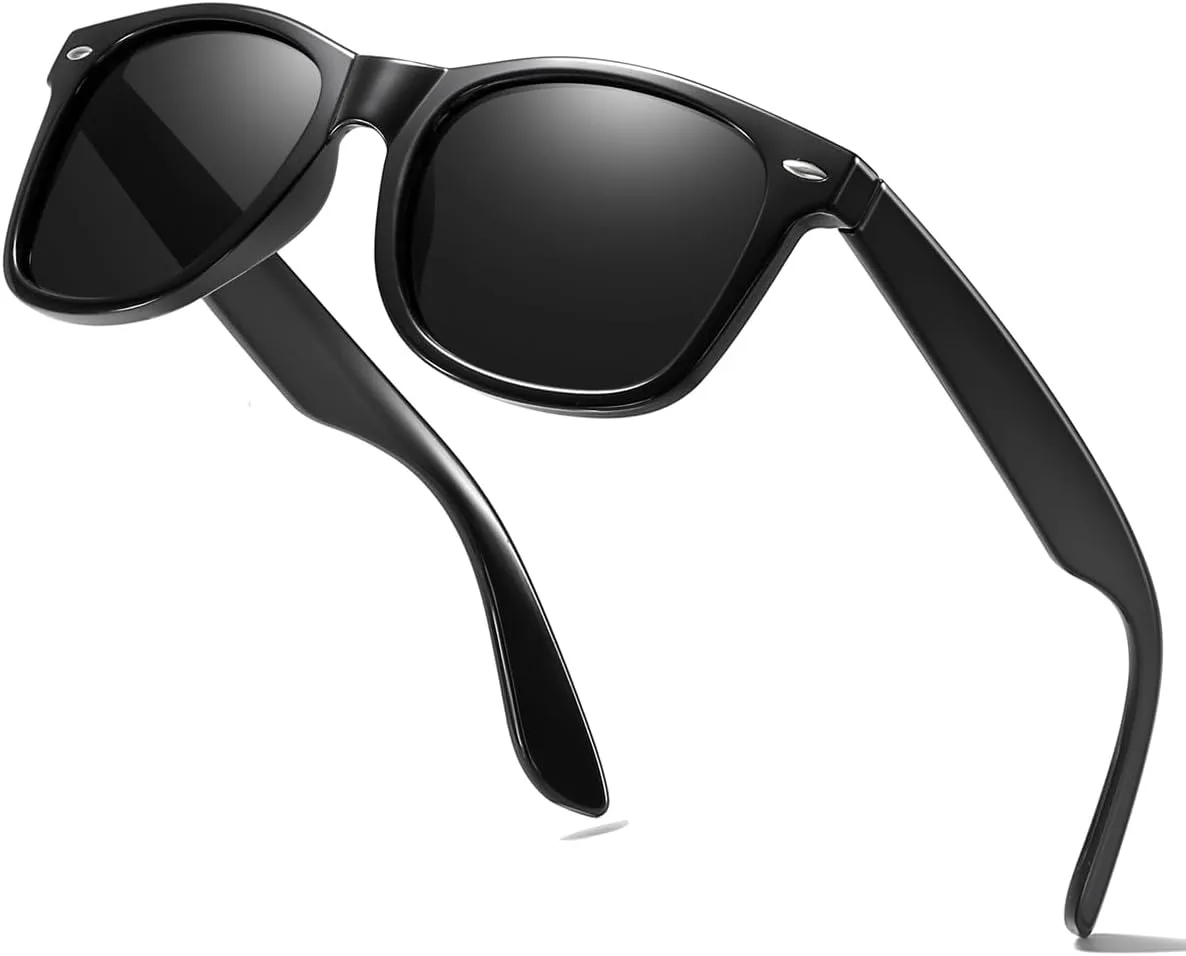 Ретро-очки Rewind Classic с поляризованными линзами для мужчин и женщин, солнцезащитные очки для вождения, квадратная оправа в стиле 80-х aisswzber, Black
Ретро-очки Rewind Classic с поляризованными линзами для мужчин и женщин, солнцезащитные очки для вождения, квадратная оправа в стиле 80-х aisswzber, Black