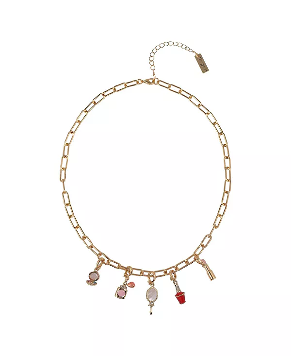 Ожерелье с подвесками в косметической тематике Hallmark, gold
Ожерелье с подвесками в косметической тематике Hallmark, gold