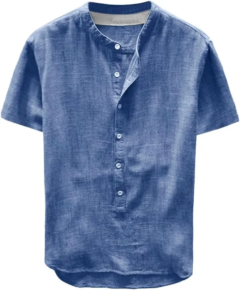 Льняная рубашка-поло для мужчин с коротким рукавом и карманом HJINGSUN
Льняная рубашка-поло для мужчин с коротким рукавом и карманом HJINGSUN