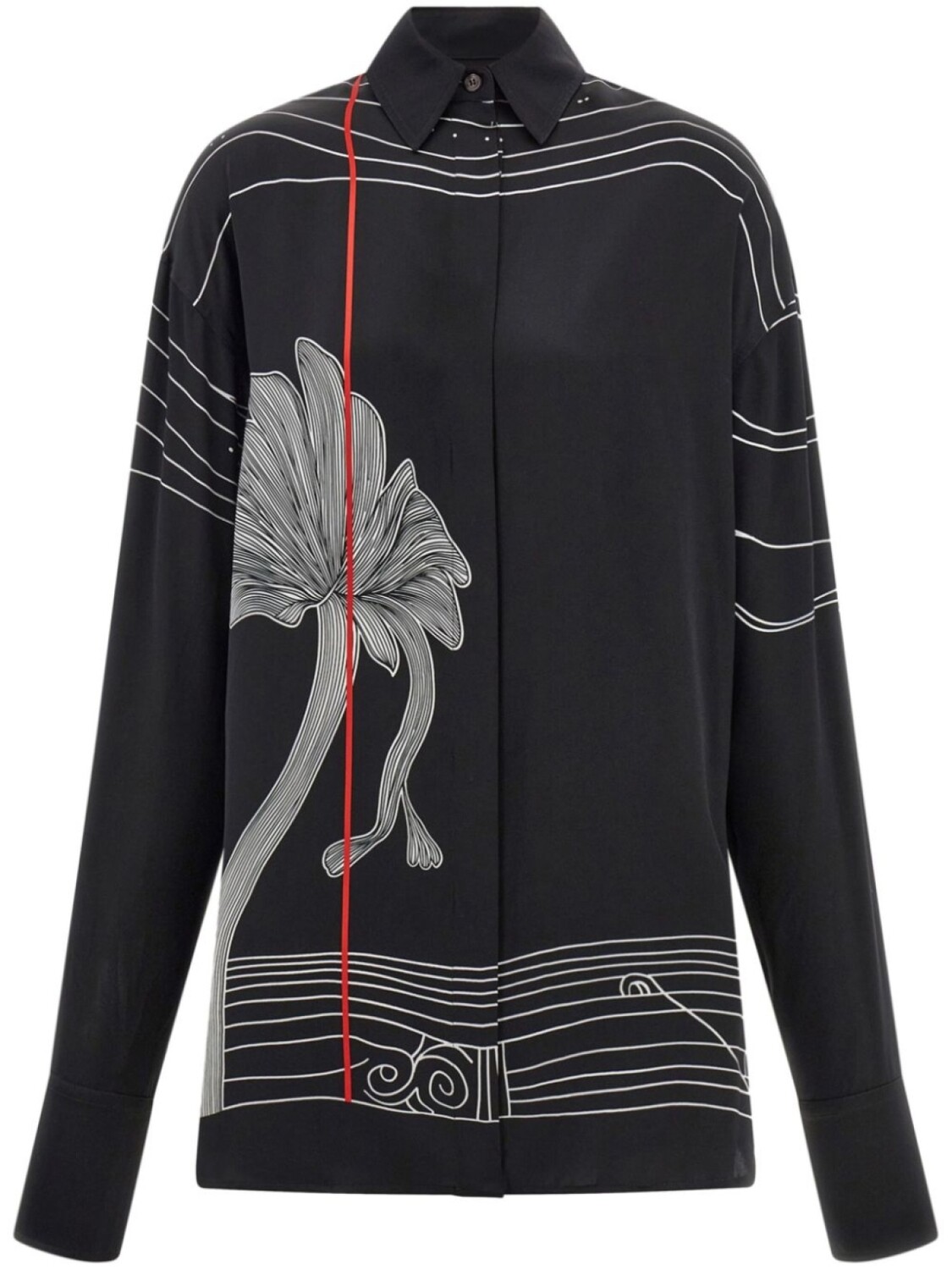 Ferragamo рубашка с цветочным принтом, черный
Ferragamo рубашка с цветочным принтом, черный