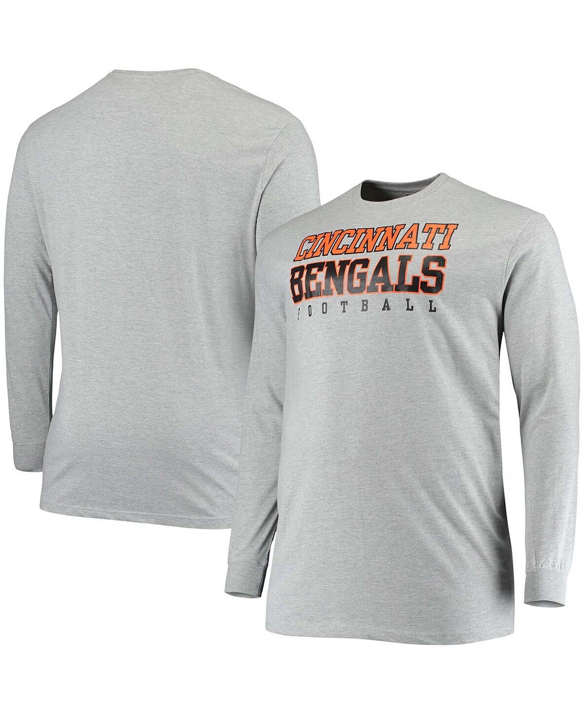 Мужская футболка с длинным рукавом из меланжевой ткани cincinnati bengals practice больших и высоких размеров Fanatics, мульти
Мужская футболка с длинным рукавом из меланжевой ткани cincinnati bengals practice больших и высоких размеров Fanatics, мульти