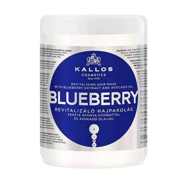 Оживляющая маска для волос Blueberry Kallos, 1.000 ml
Оживляющая маска для волос Blueberry Kallos, 1.000 ml