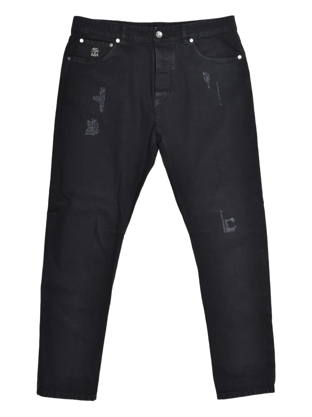 Джинсы с эффектом потертости Brunello Cucinelli, черный
Джинсы с эффектом потертости Brunello Cucinelli, черный