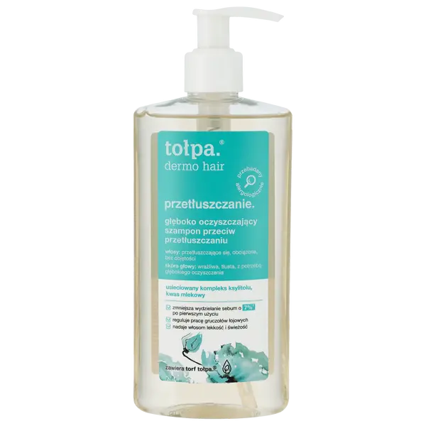Глубокоочищающий шампунь против жирных волос, 250 мл Tołpa Dermo hair przetłuszczanie
Глубокоочищающий шампунь против жирных волос, 250 мл Tołpa Dermo hair przetłuszczanie