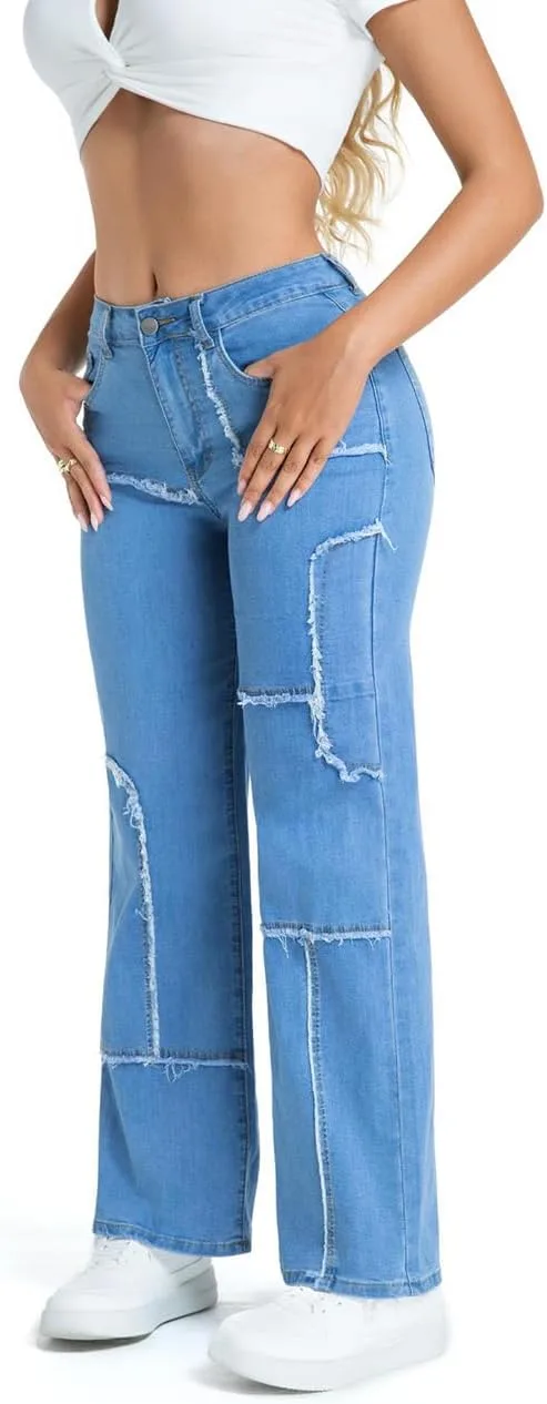 Женские джинсы Mid Rise Straight Leg с потертостями и стрейч YADMISU
Женские джинсы Mid Rise Straight Leg с потертостями и стрейч YADMISU