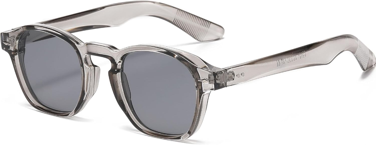 Солнцезащитные очки Onrtry Retro Square Round для женщин и мужчин, модные круглые солнцезащитные очки, тонкие кубические очки с защитой от УФ-излучения UV 400, A08 Transparent Grey Frame/Grey Lens
Солнцезащитные очки Onrtry Retro Square Round для женщин и мужчин, модные круглые солнцезащитные очки, тонкие кубические очки с защитой от УФ-излучения UV 400, A08 Transparent Grey Frame/Grey Lens