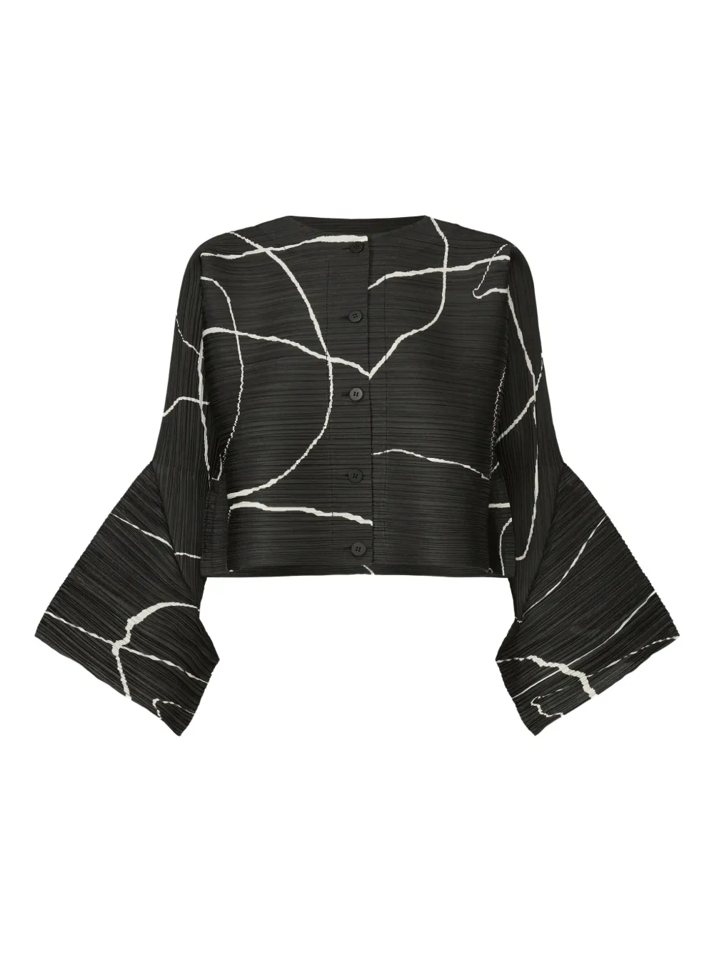 Плиссированный жакет на пуговицах Pause Pleats Please Issey Miyake, черный
Плиссированный жакет на пуговицах Pause Pleats Please Issey Miyake, черный