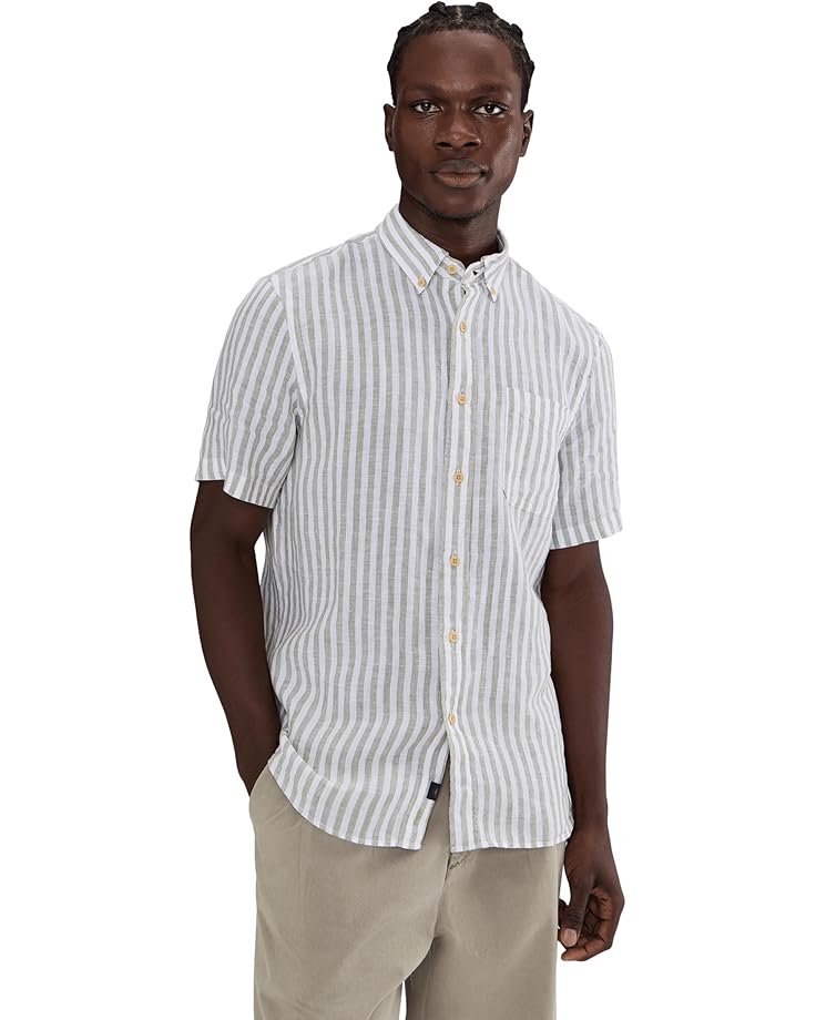 Мужская короткая рубашка Faherty Laguna Linen, Green Hill Stripe
Мужская короткая рубашка Faherty Laguna Linen, Green Hill Stripe