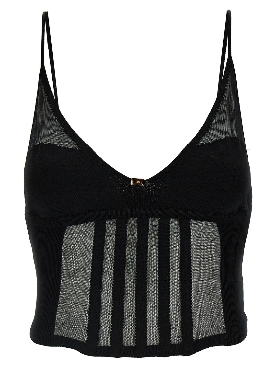 Прозрачный топ Elisabetta Franchi, черный
Прозрачный топ Elisabetta Franchi, черный