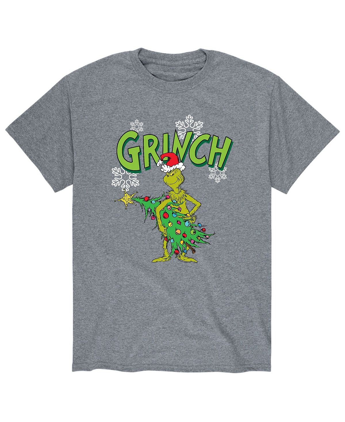 Мужская футболка с изображением доктора сьюза гринча AIRWAVES, серый 
Мужская футболка с изображением доктора сьюза гринча AIRWAVES, серый