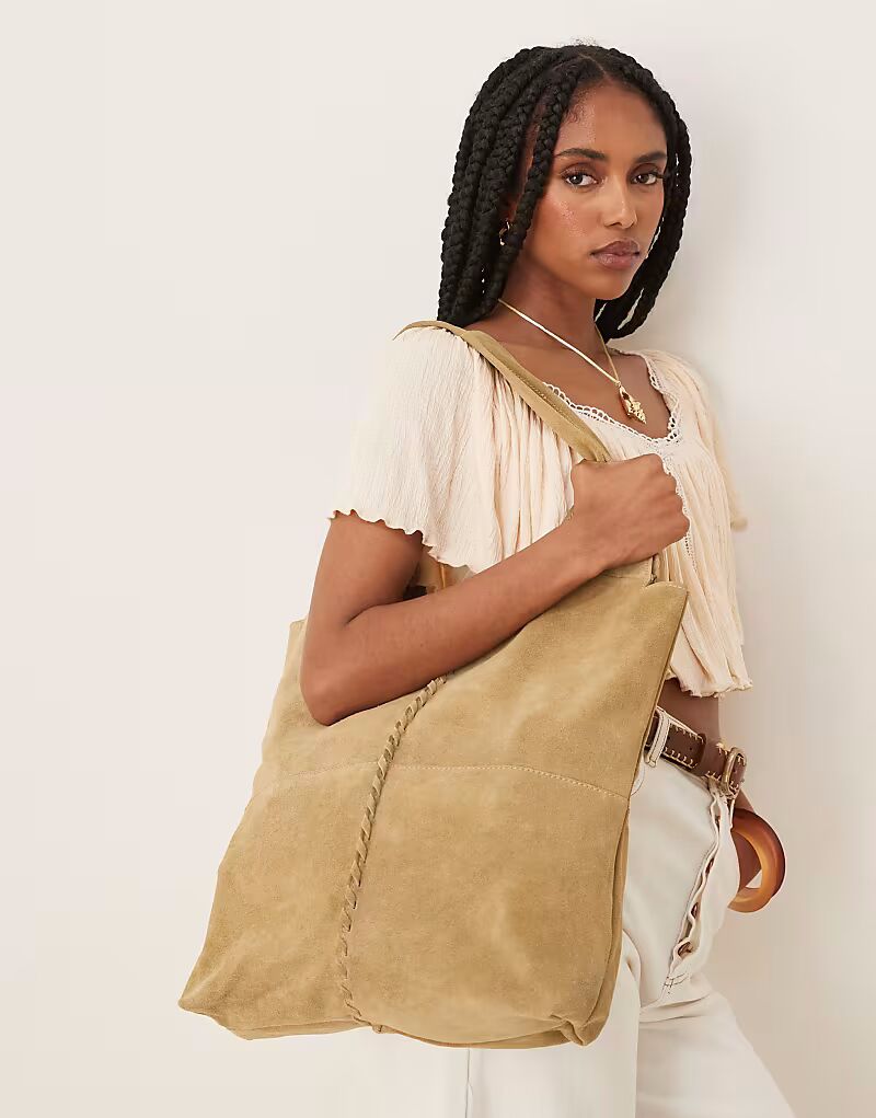 Сумка через плечо Becksondergaard из замши с отделкой стежками оливкового цвета
Сумка через плечо Becksondergaard из замши с отделкой стежками оливкового цвета