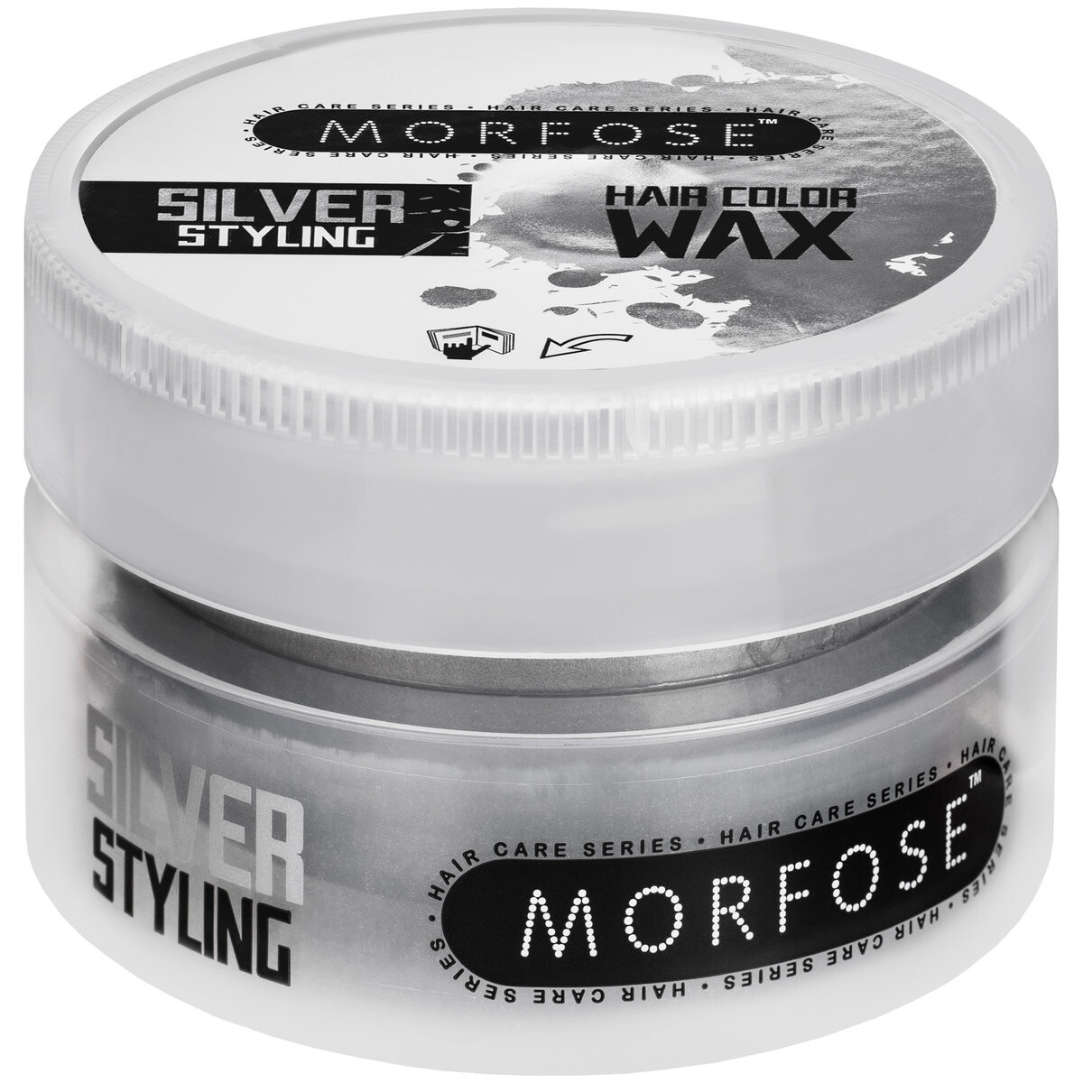 Morfose, Hair Color Wax Silver, Профессиональный воск для укладки волос, 100 мл 
Morfose, Hair Color Wax Silver, Профессиональный воск для укладки волос, 100 мл
