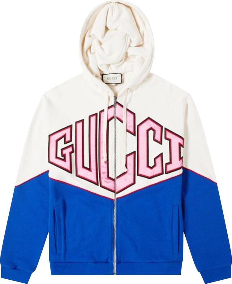 Худи Gucci Diamond Zip Hoodie Natural/Navy/Red 
Худи Gucci Diamond Zip Hoodie Natural/Navy/Red