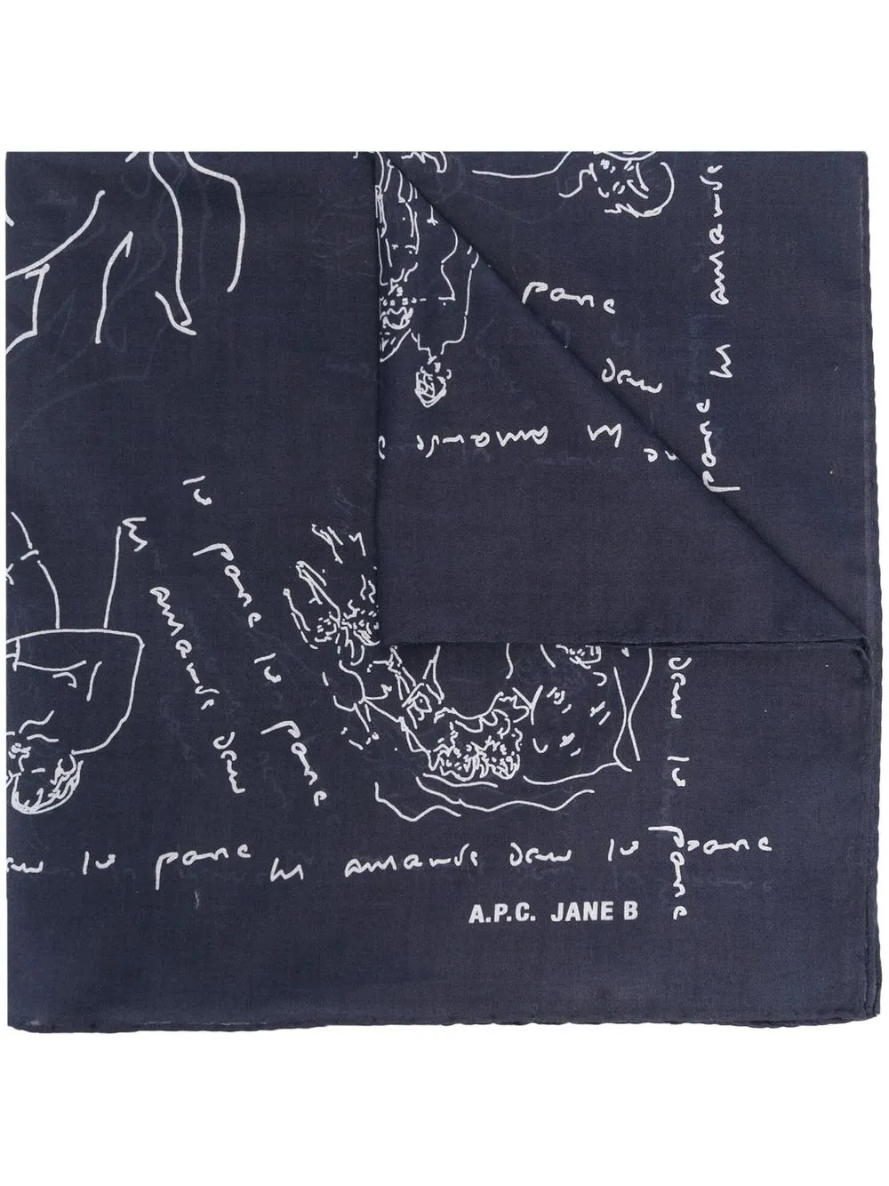 Шарф с графичным принтом A.P.C., синий
Шарф с графичным принтом A.P.C., синий