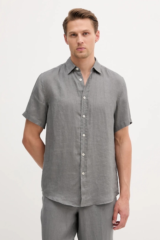 Льняная рубашка United Colors Of Benetton, серый
Льняная рубашка United Colors Of Benetton, серый